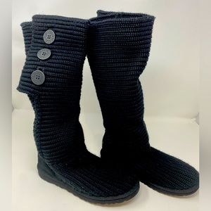 UGG- knit knee high or fold over to ankle boots. Like new. Retails $350
